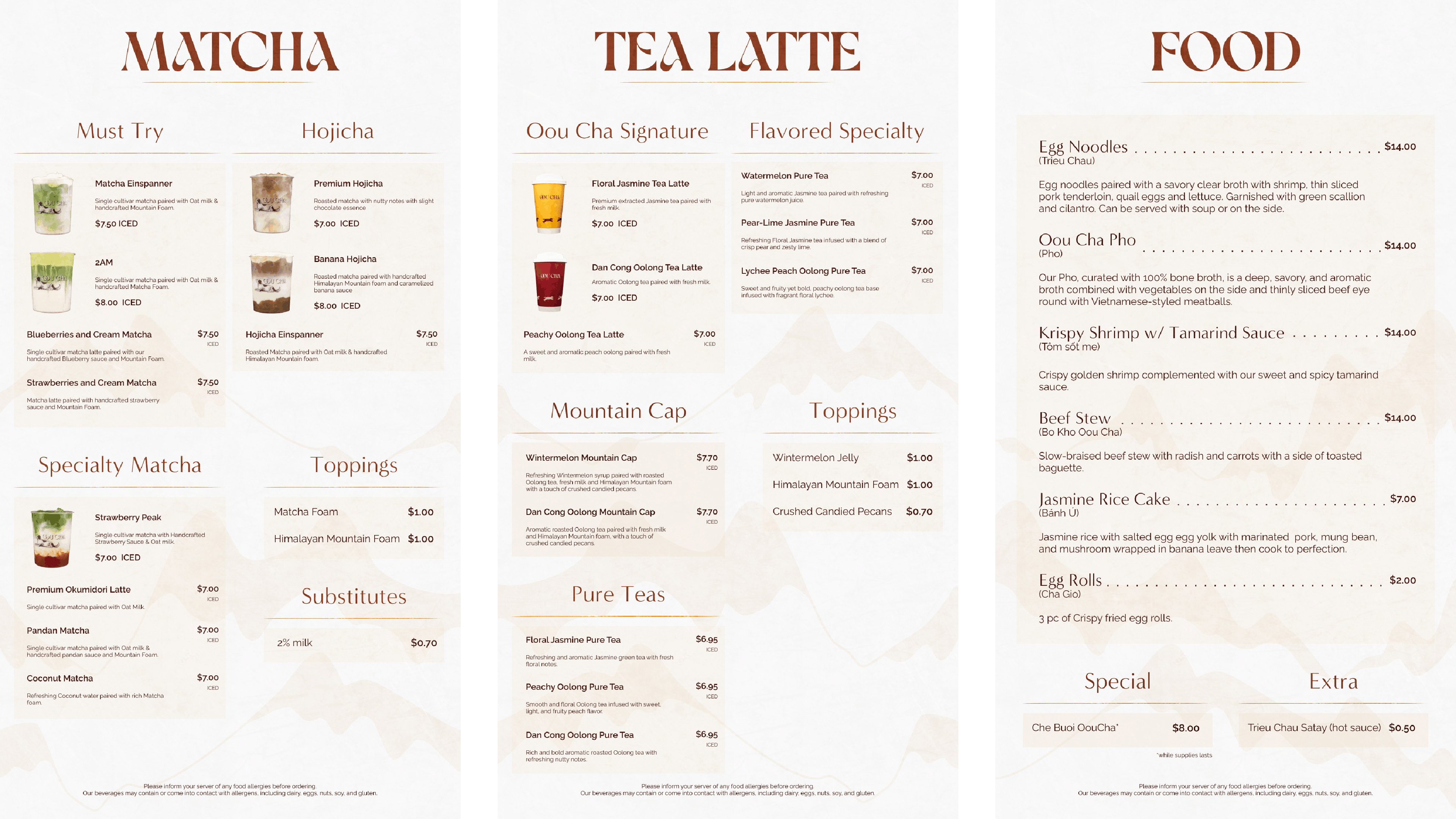 final menu design